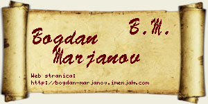 Bogdan Marjanov vizit kartica